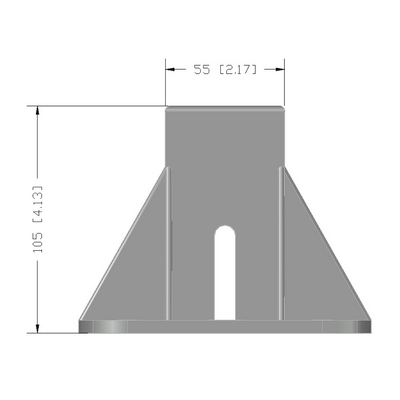 33-4590-1 MODULAR SOLUTIONS FOOT<br>45MM X 90MM (4)SIDED FOOT W/11MM FLOOR ANCHOR HOLES